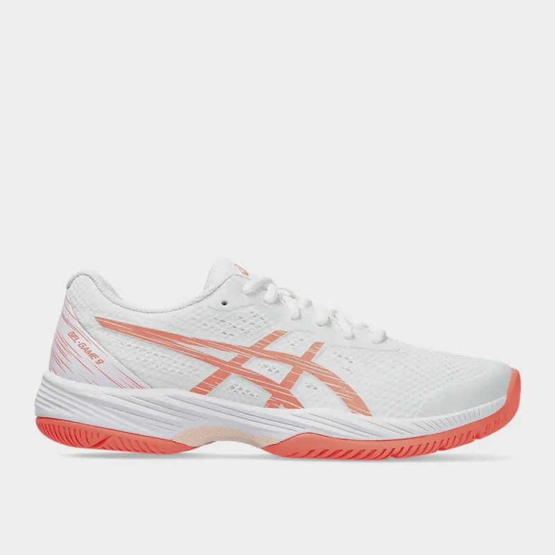 Asics Women's Gel Game 9 Court White/pink _ 181028 _ White sold by Tekkie Town