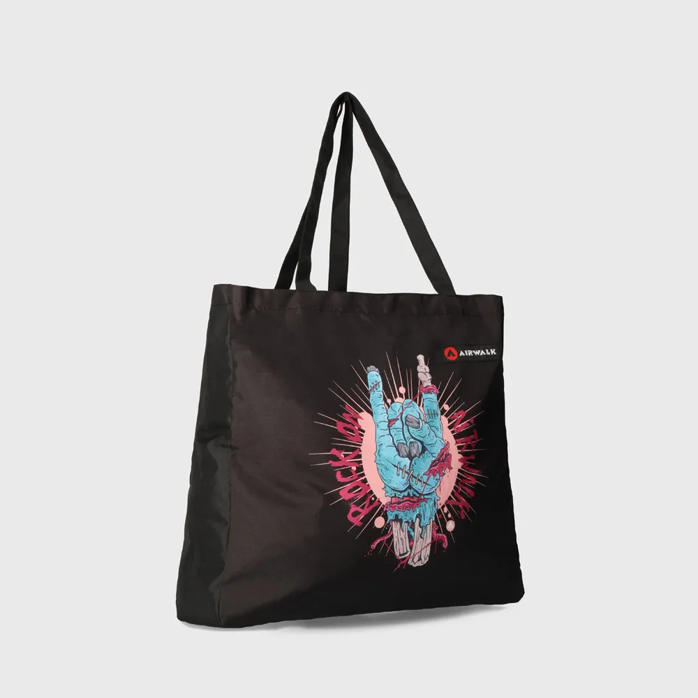 Airwalk Unisex RocK-On Tote Bag Black/Multi _ 181849 _ Black sold by Tekkie Town product image thumbnail 3