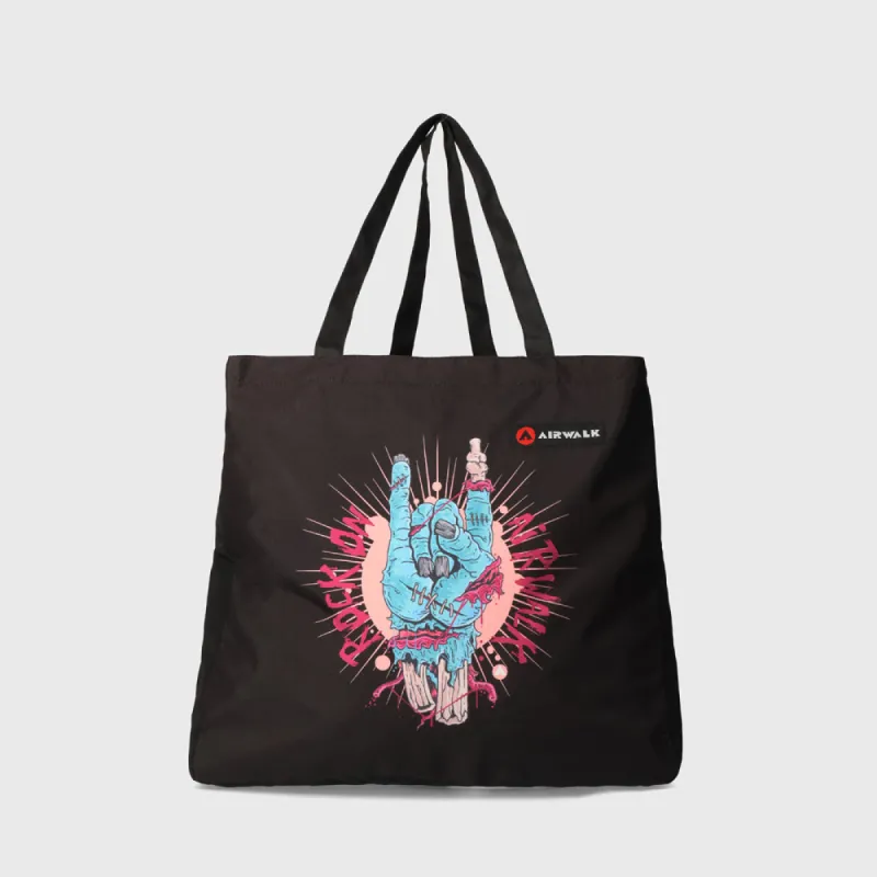 Airwalk Unisex RocK-On Tote Bag Black/Multi _ 181849 _ Black sold by Tekkie Town