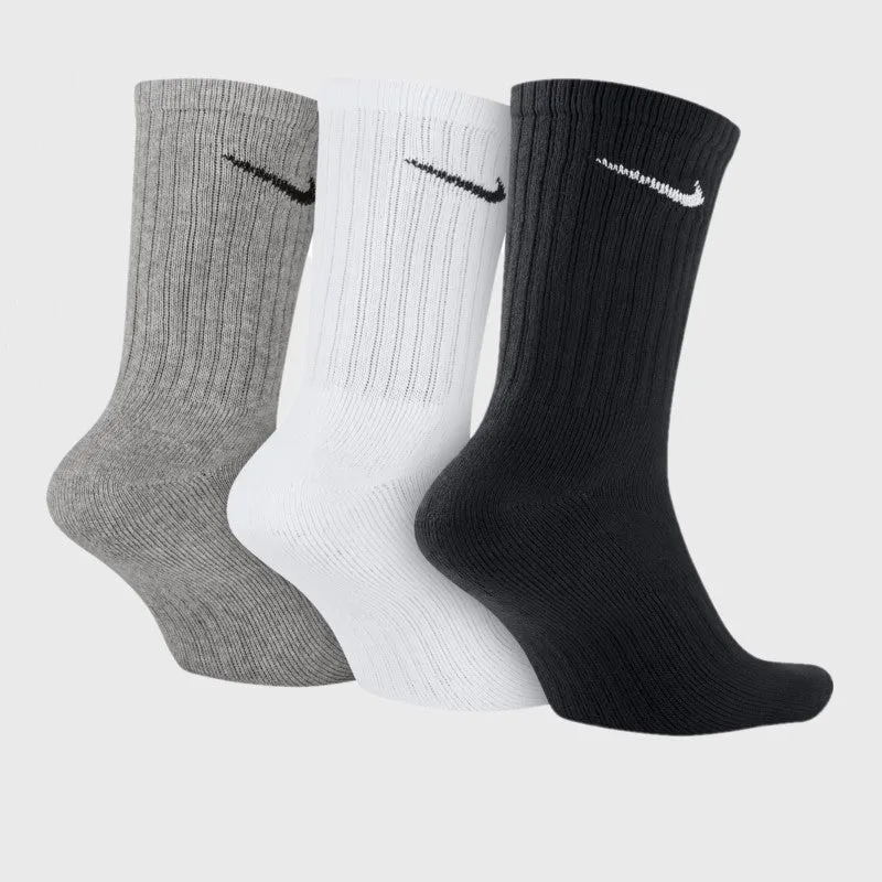Nike Unisex 3 Pack Crew Cushioned Training Socks Black/White/Grey _ 168831 _ Multi sold by Tekkie Town product image thumbnail 2