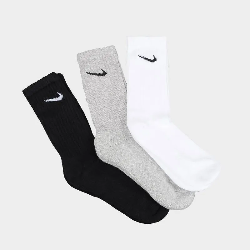 Nike Unisex 3 Pack Crew Cushioned Training Socks Black/White/Grey _ 168831 _ Multi sold by Tekkie Town product image thumbnail 3
