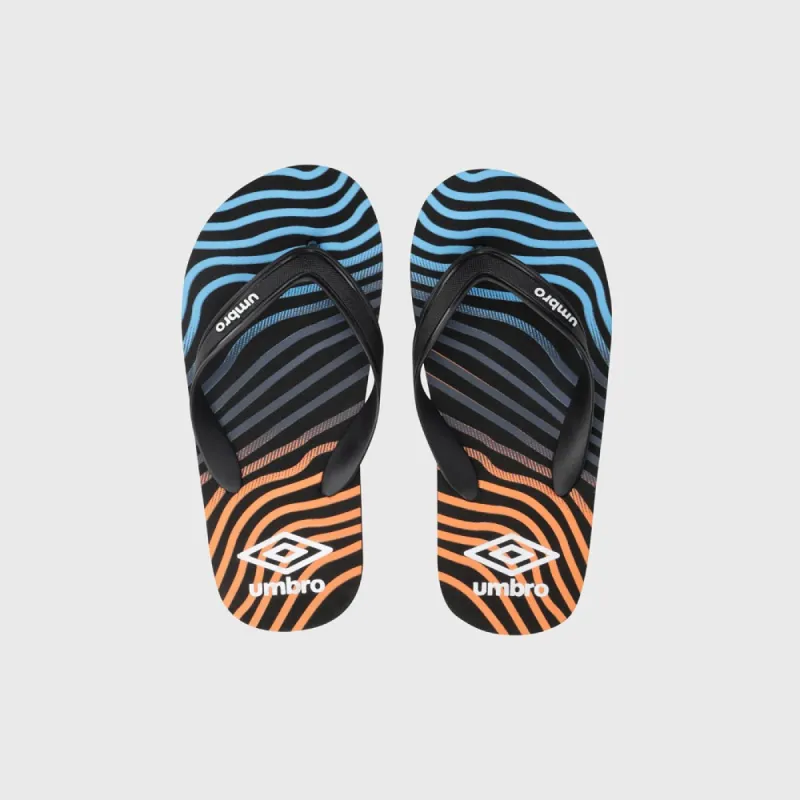 Umbro Boys Stripe Thong Black/Multi _ 174103 _ Black sold by Tekkie Town