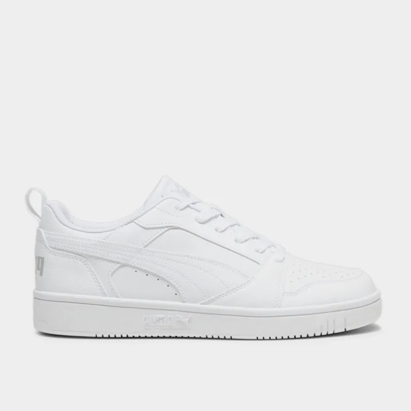 Puma Mens Rebound V6 Low Sneaker White/white _ 181373 _ White sold by Tekkie Town