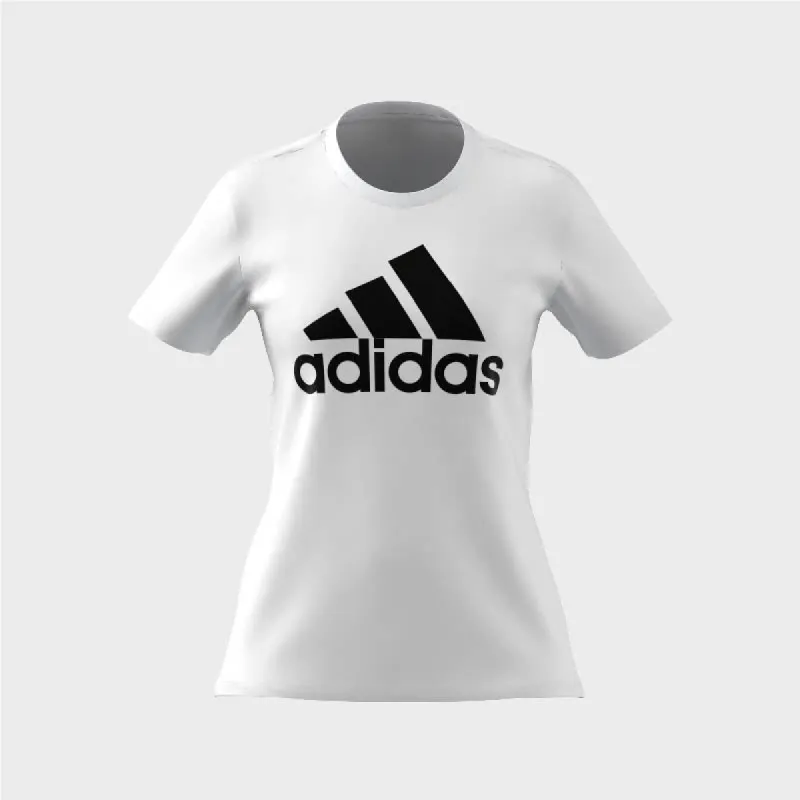 Adidas Womens Badge Of Sport T-shirt White/Black _ 169433 _ White made by Adidas