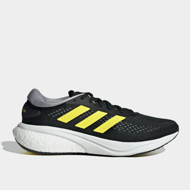 Adidas Mens Supernova Running Sneaker Black/Yellow _ 171929 _ Black sold by Tekkie Town