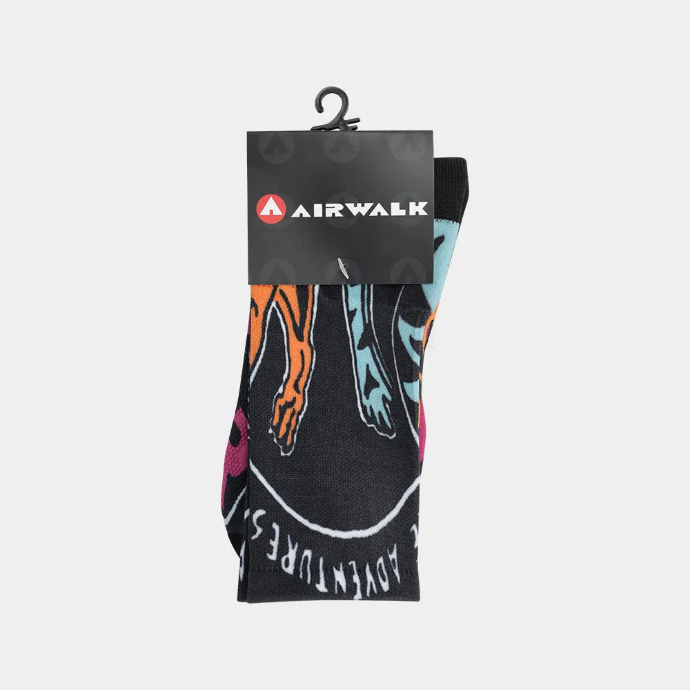 Airwalk Unisex 1 Pack Ollie Sock Black/Multi _ 181763 _ Black sold by Tekkie Town product image thumbnail 3
