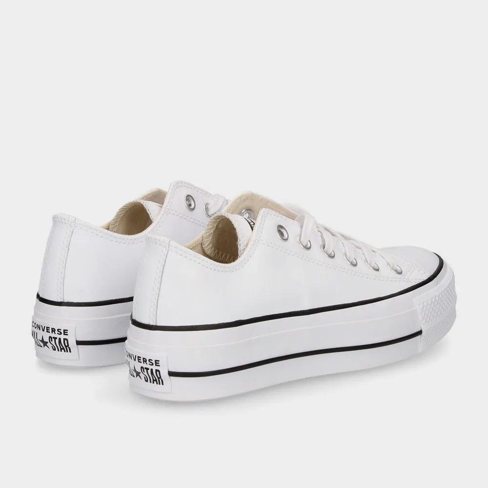 Converse Womens Chuck Taylor All Star Leather Platform Sneaker White _ 180425 _ White sold by Tekkie Town product image thumbnail 3