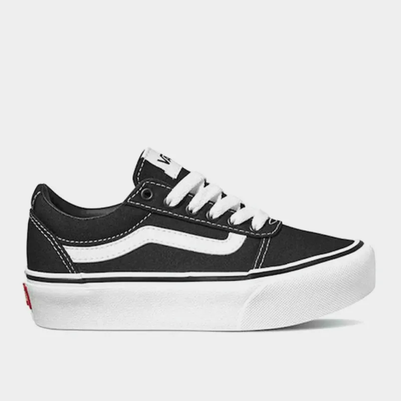 Vans Womens Ward Platform Black/White _ 173096 _ Black sold by Tekkie Town