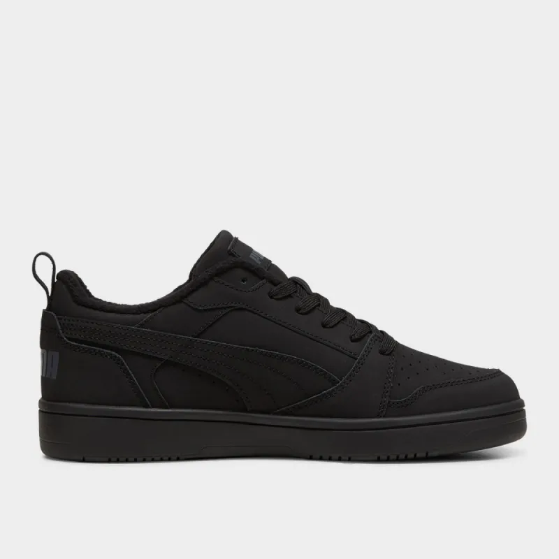 Puma Mens Rebound V6 Low Nubuck Sneaker Black/black _ 182204 _ Black sold by Tekkie Town