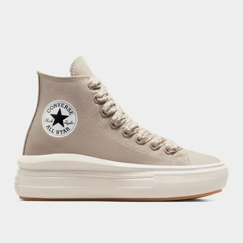 Converse Womens Chuck Taylor All Star Move Platform Canvas Sneaker Beige _ 182192 _ Beige sold by Tekkie Town