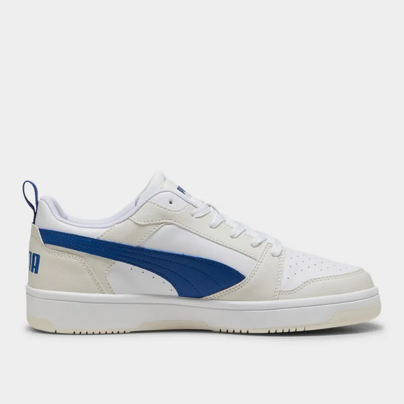 Puma Mens Rebound V6 Low Sneaker Grey/blue _ 182205 _ Grey sold by Tekkie Town