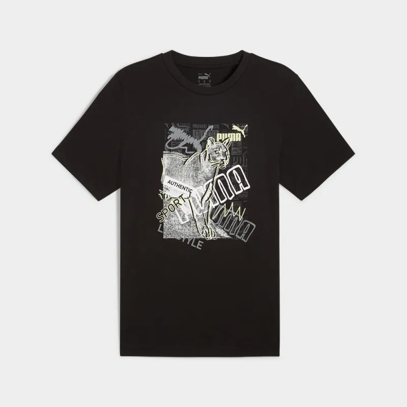 Puma Mens Graphics Photoprint Tee Black/Multi _ 182020 _ Black made by Puma