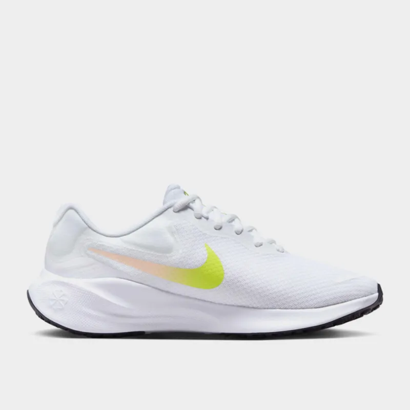 Nike Women's Revolution 7 Sneaker White/green _ 181959 _ White sold by Tekkie Town