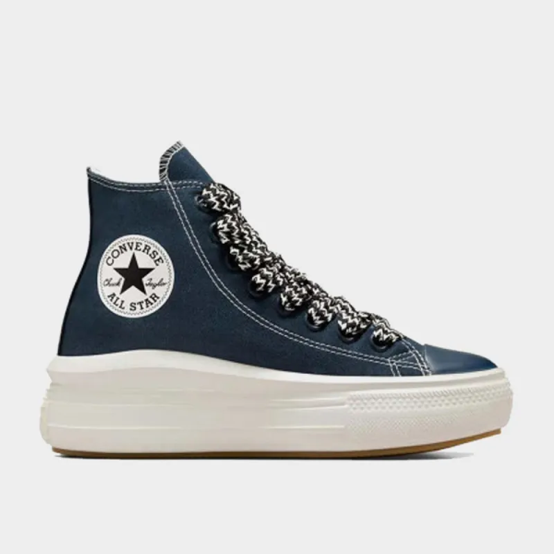 Converse Womens Chuck Taylor All Star Move Platform Canvas Blue/White _ 182190 _ Blue sold by Tekkie Town