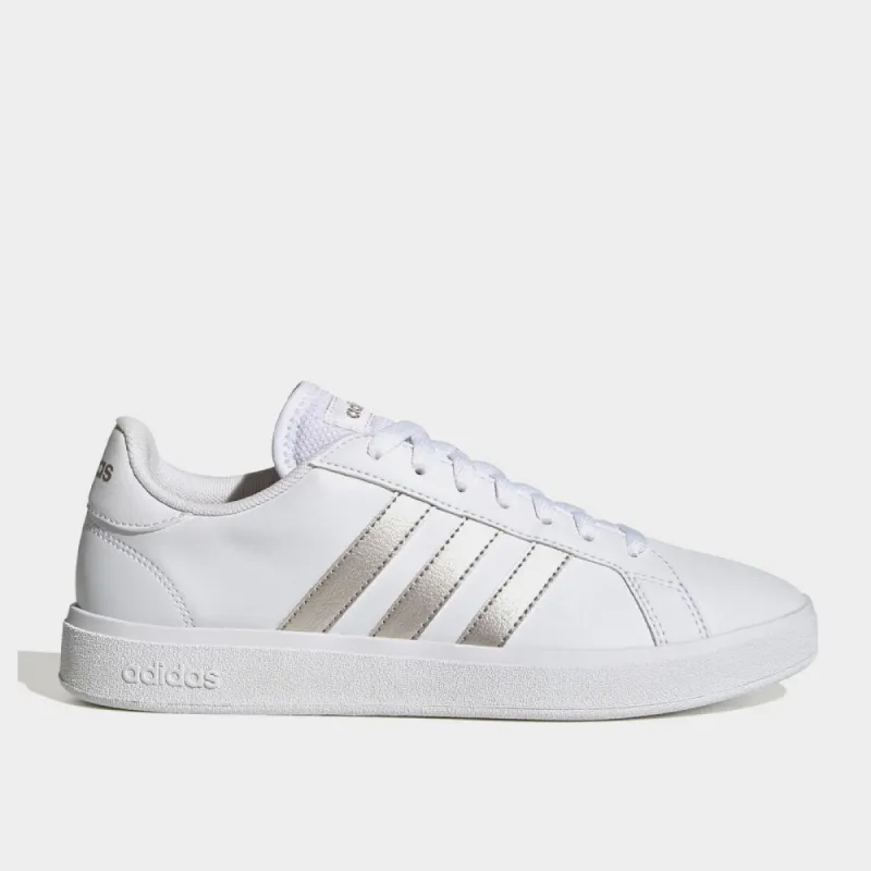 Adidas Womens Grand Court Base 2.0 Sneaker White/silver _ 182669 _ White sold by Tekkie Town