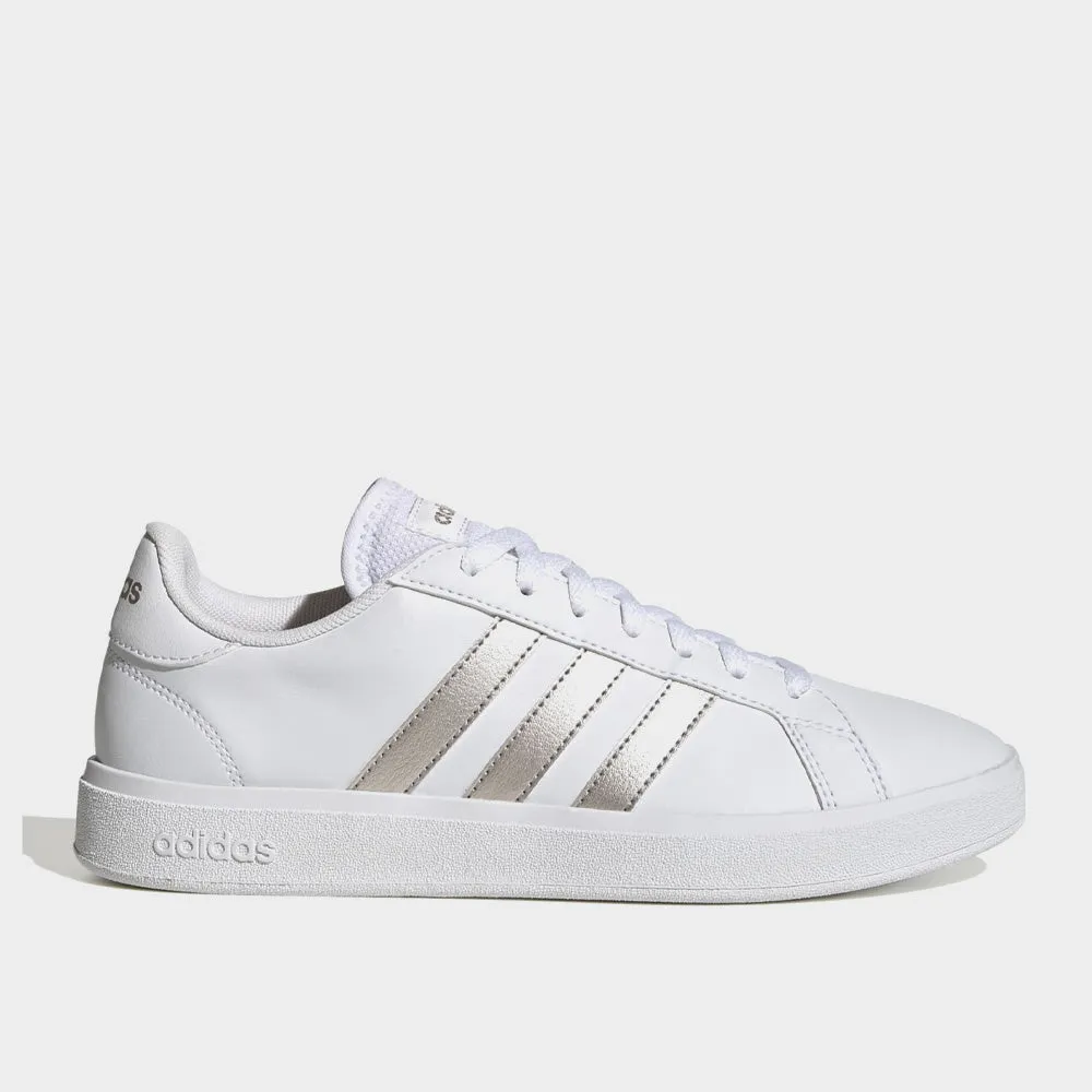 Adidas Womens Grand Court Base 2.0 Sneaker White/silver _ 182669 _ White sold by Tekkie Town