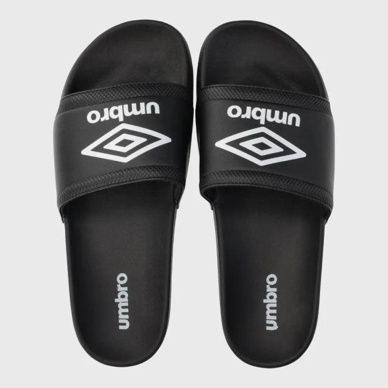 Umbro Womens Comfort Slides Black/White _ 182063 _ Black sold by Tekkie Town