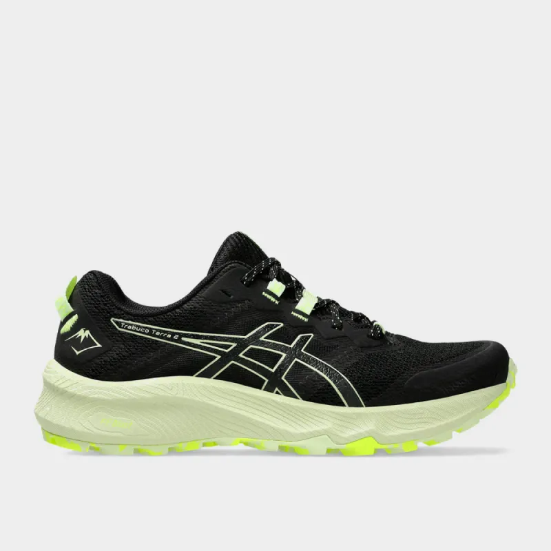 Asics Womens Trabuco Terra 2 Trail Running Black/green _ 182777 _ Black sold by Tekkie Town