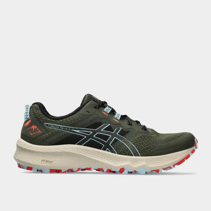 Asics Mens Trabuco Terra 2 Trail Running Green/grey _ 182774 _ Green sold by Tekkie Town