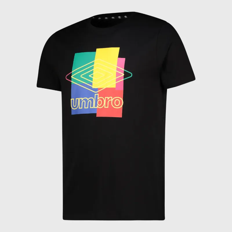 Umbro Mens De Villiers Tee Black/Multi _ 182329 _ Black sold by Tekkie Town