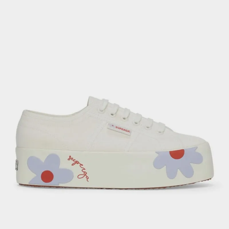 Superga Womens Rubber Daisies Printed Canvas Sneaker White/Multi _ 182460 _ White sold by Tekkie Town