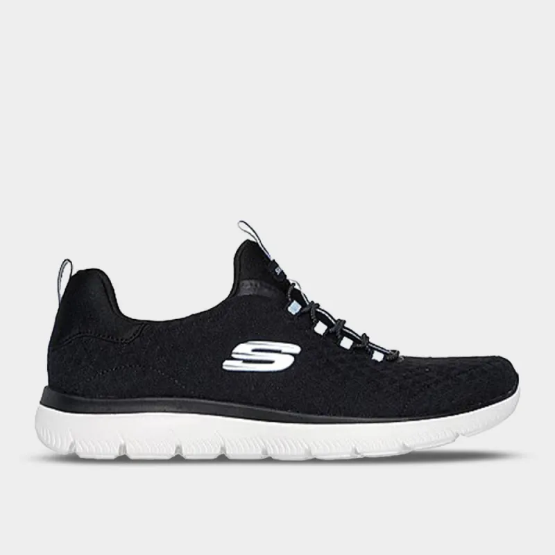 Skechers Womens Summits Sneaker Black/white _ 182869 _ Black sold by Tekkie Town