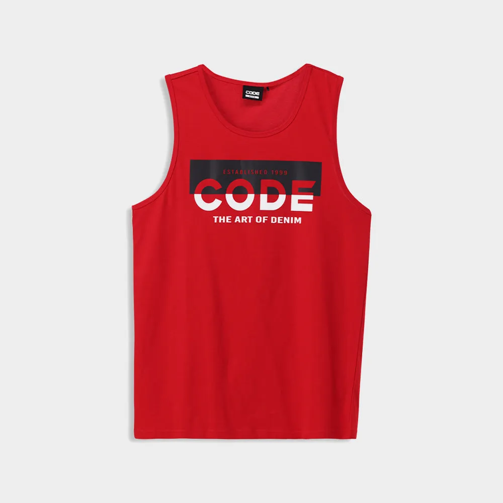 Code Mens Graphic Vest Red/Multi _ 182605 _ Red sold by Tekkie Town