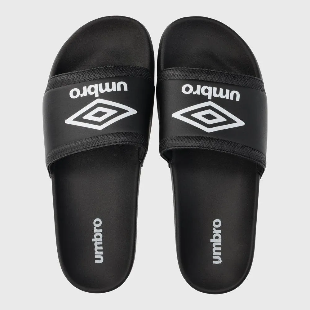 Umbro Mens Comfort Slide Black/White _ 182058 _ Black sold by Tekkie Town