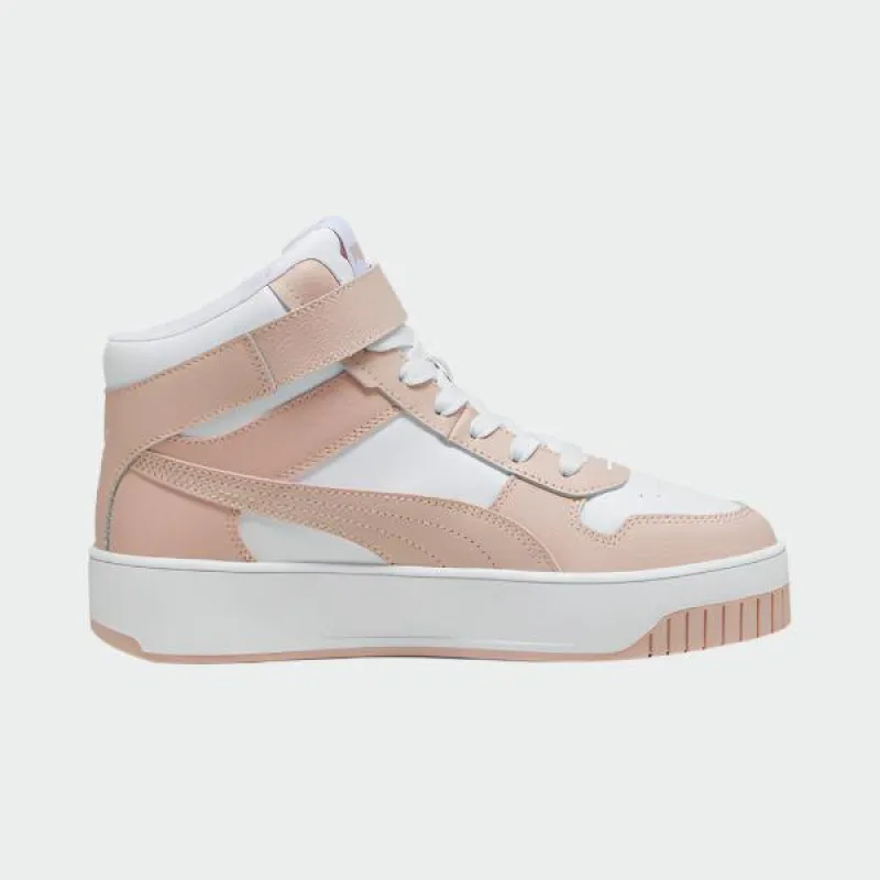 Puma Women's Carina Street Mid Sneaker White/pink _ 183645 _ White sold by Tekkie Town