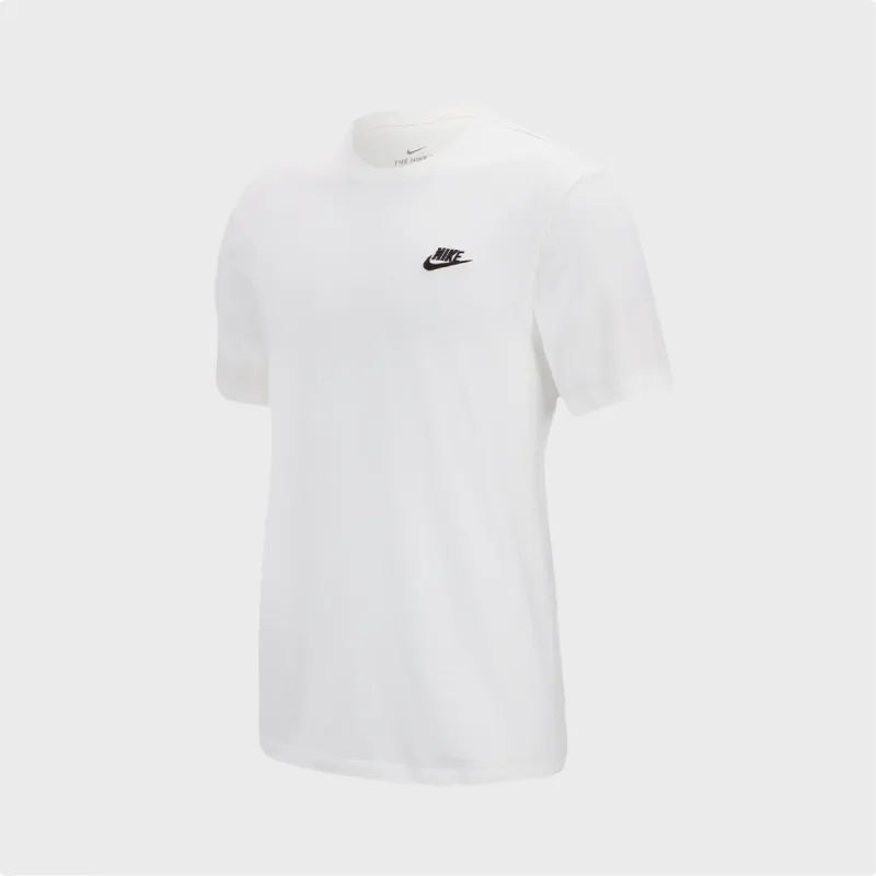 Nike Mens Nike Sportswear Club T-shirt White/Black _ 170131 _ White sold by Tekkie Town
