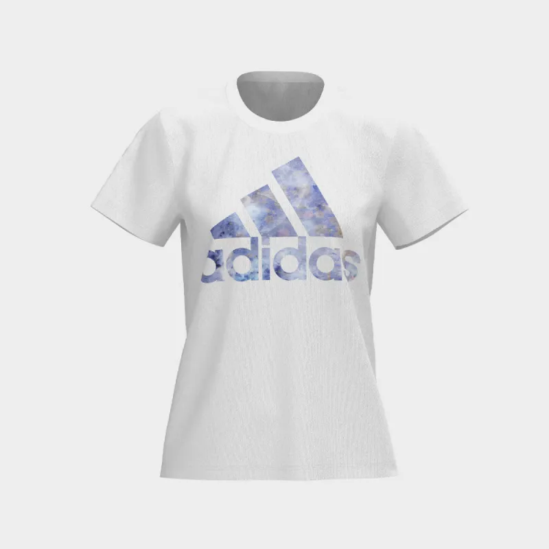Adidas Womens You For You  Graphics Tee White/Multi _ 182750 _ White sold by Tekkie Town