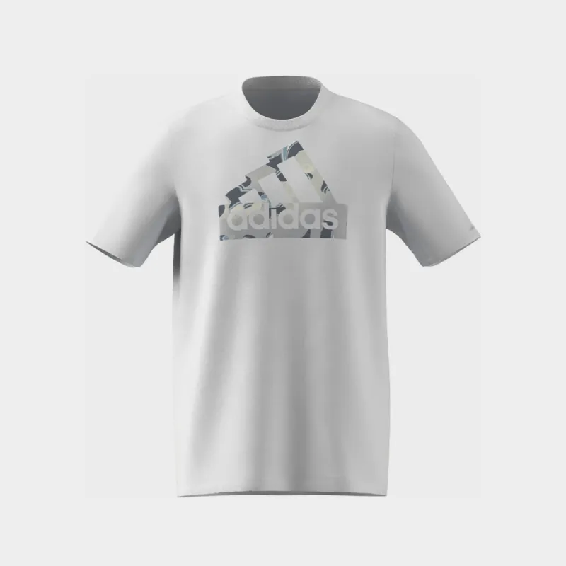 Adidas Mens Future Icon Camo Tee White/Multi _ 173627 _ White sold by Tekkie Town