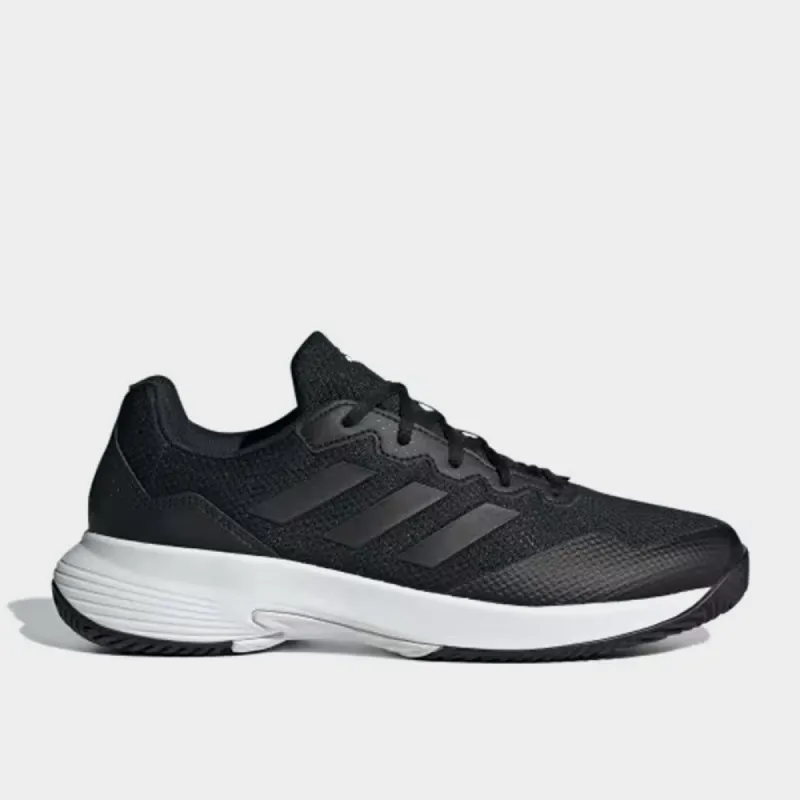 Adidas Mens Gamecourt 2 Tennis Shoe Black/white _ 182742 _ Black sold by Tekkie Town