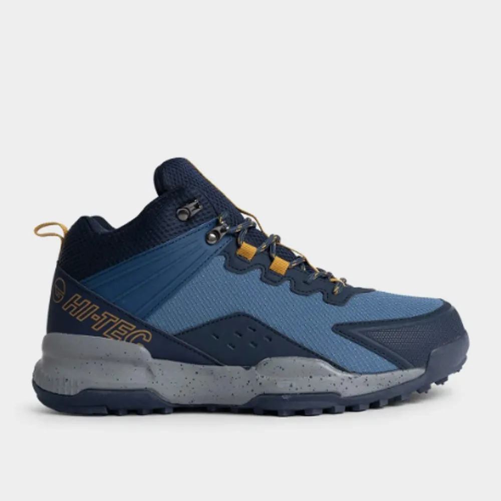 Hi-Tec Mens Glacier Mid Hiking Shoes Blue sold by Tekkie Town