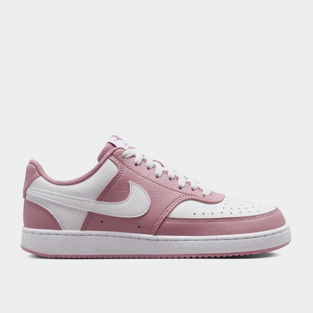 Nike Womens Court Vision Low Next Nature Sneaker Pink/white _ 183089 _ Pink sold by Tekkie Town
