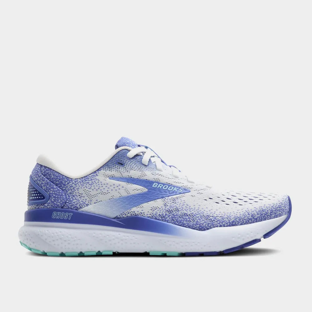Brooks Women's Ghost 16 Performance Running White/blue _ 183274 _ White sold by Tekkie Town
