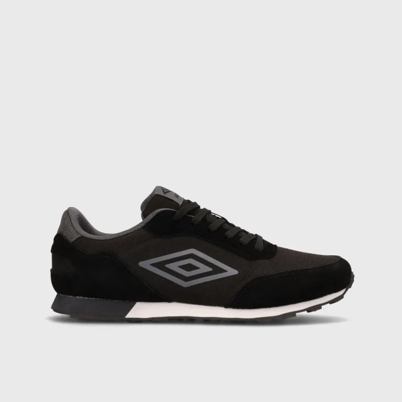 Umbro Mens Addison Low Sneaker Black/grey _ 183495 _ Black sold by Tekkie Town