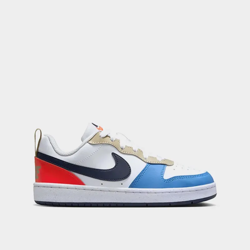 Nike Youth Court Borough Low Recraf Sneaker White/multi _ 183095 _ White sold by Tekkie Town