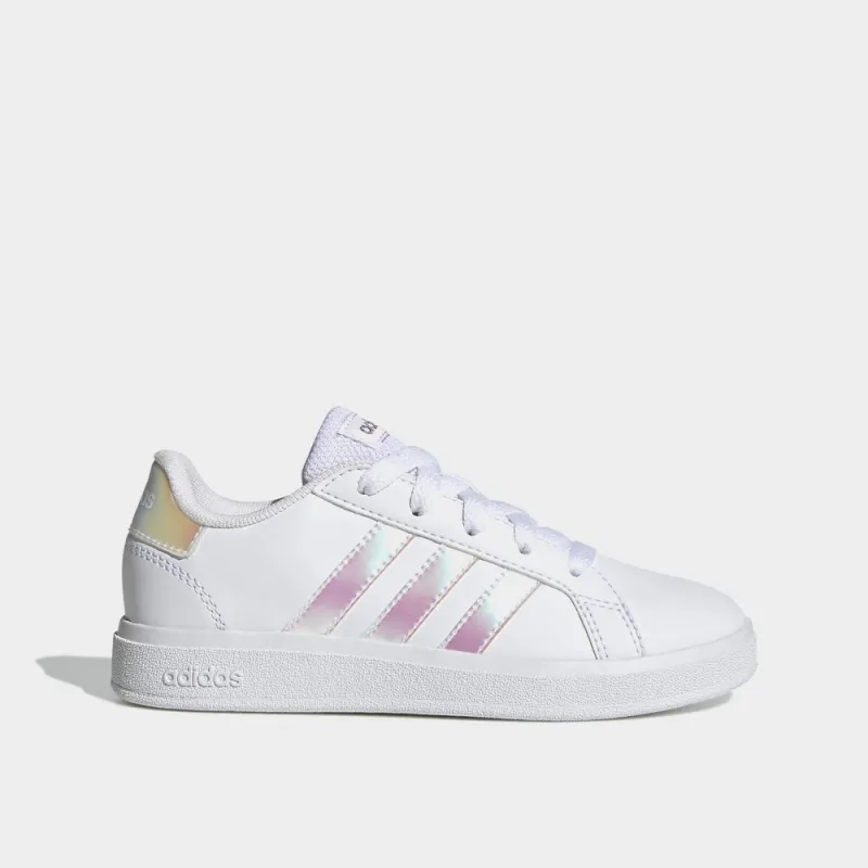 Adidas Youth Grand Court 2.0 Sneaker White/pink _ 182682 _ White sold by Tekkie Town