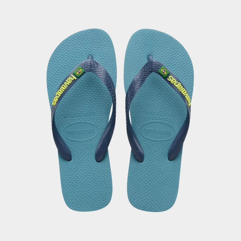 Havaianas Unisex Brazil Logo Thongs Blue/Multi _ 180496 _ Blue sold by Tekkie Town