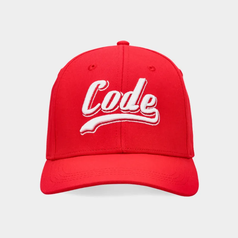 Code Unisex 3D Embroidered Peak Cap Red/White _ 182733 _ Red sold by Tekkie Town