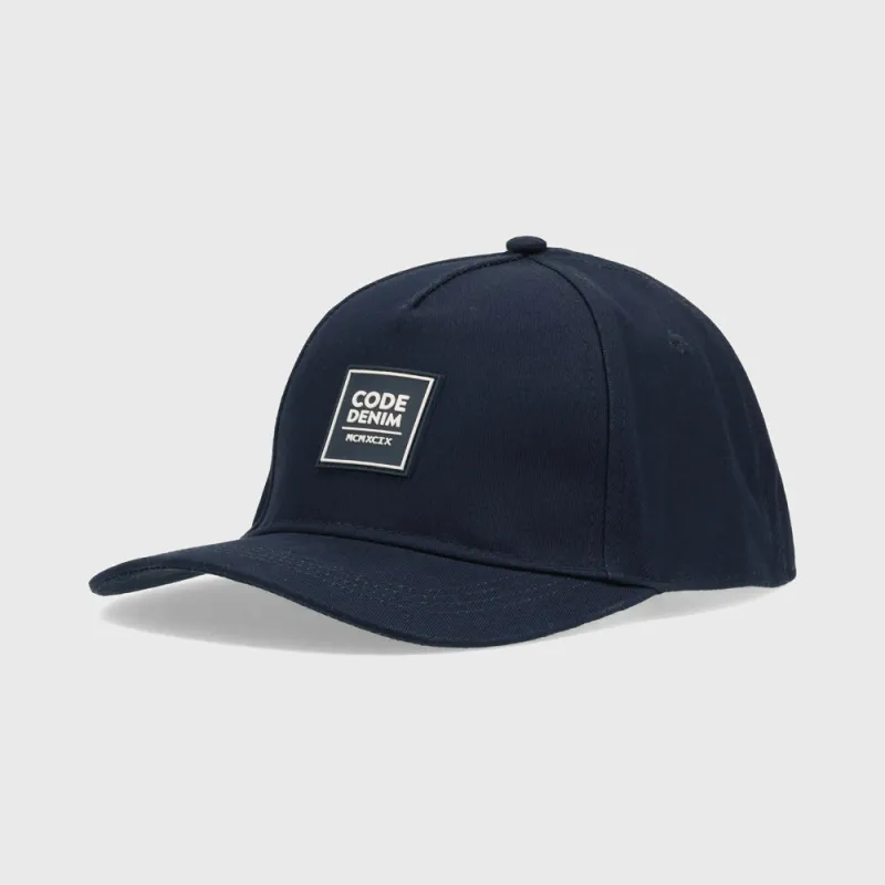 Code Unisex Rubber Badge Peak Cap Navy/White _ 182734 _ Navy sold by Tekkie Town