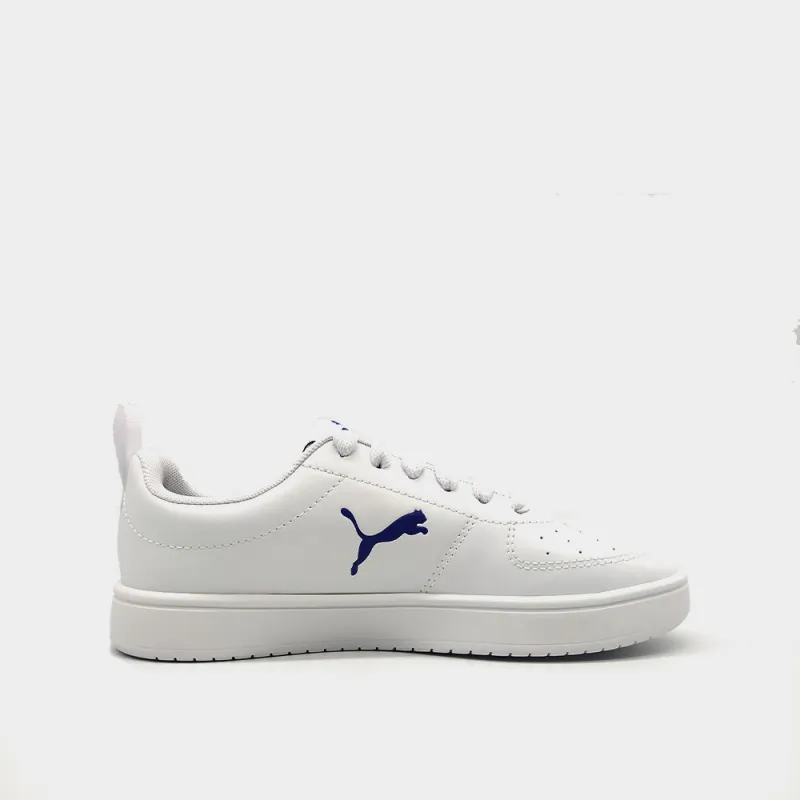 Puma Youth Rickie Cat Sneaker White/blue _ 182932 _ White sold by Tekkie Town