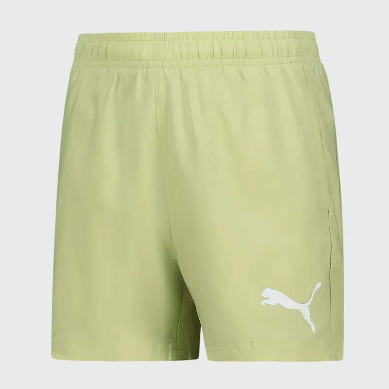 Puma Youth Active Woven Shorts Green/White _ 182010 _ Green sold by Tekkie Town