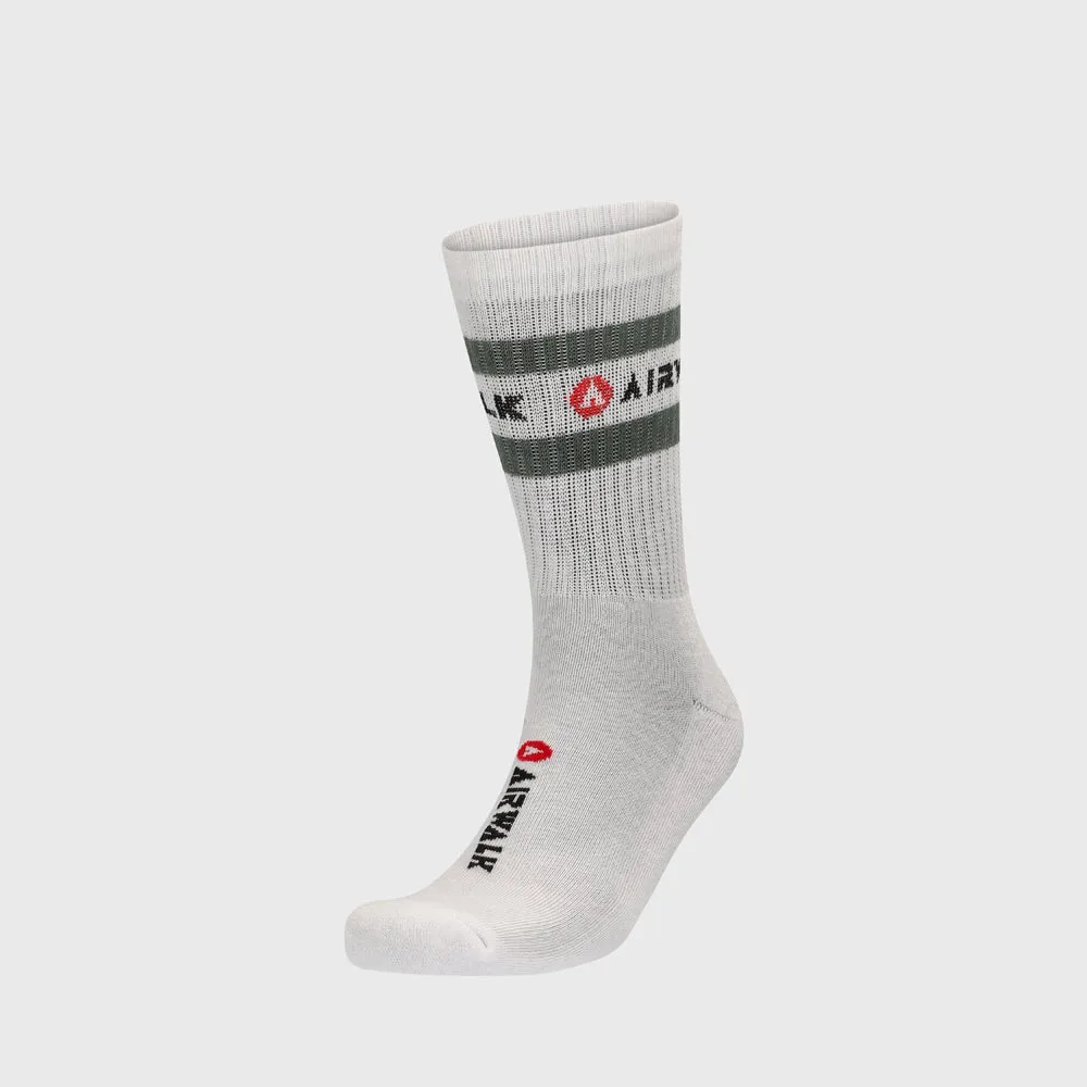 Airwalk Unisex 3 Pack Stripe Socks White/Multi _ 182415 _ White sold by Tekkie Town product image thumbnail 5