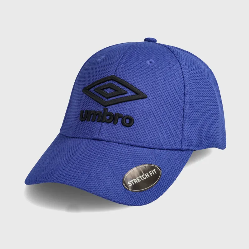 Umbro Unisex Fitted Peak Cap Blue/Black _ 182323 _ Blue sold by Tekkie Town