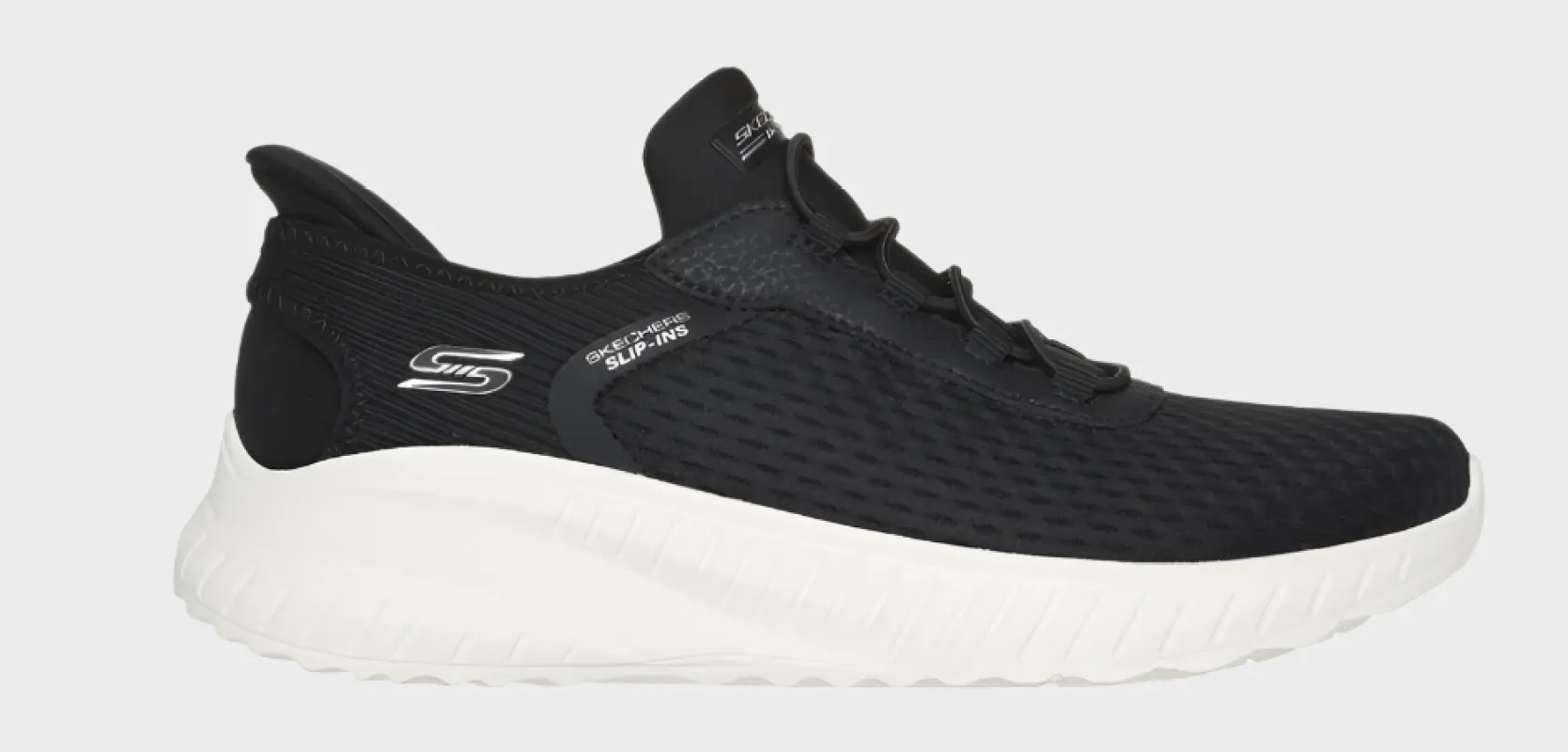 Skechers Womens Bob Squad Chaos Sneakers Black sold by Tekkie Town