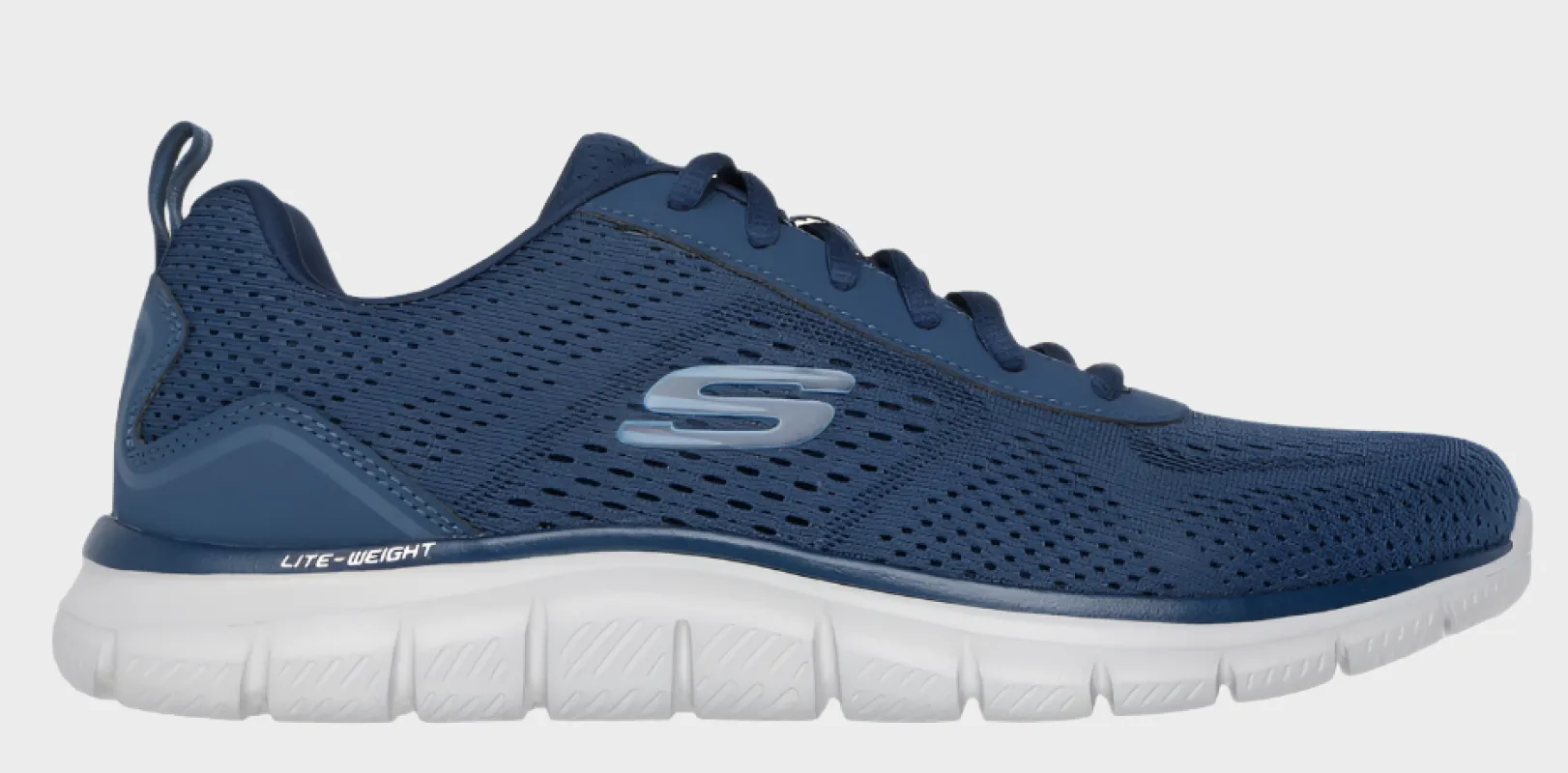 Skechers Mens Track Sneakers Blue sold by Tekkie Town
