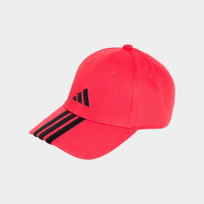 Adidas Unisex 3-Stripes New Logo Baseball Cap Red/Black _ 183159 _ Red sold by Tekkie Town