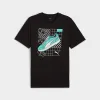 Puma Mens Graphics Sneaker Tee Black/Multi _ 183311 _ Black sold by Tekkie Town